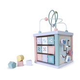 Cub Educativ din lemn, Sortare De Blocuri, Labirint, Ceas, EcoToys