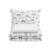 Set lenjerie bumbac, 3 piese - Curcubee, cearșaf alb