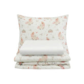 Set lenjerie bumbac, 3 piese - Unicorni, cearșaf alb