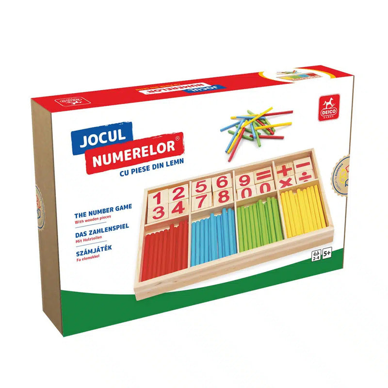 Jocul numerelor cu piese din lemn – Joc didactic