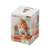 Piramida culorilor pastelate - jucarie din lemn Cubika