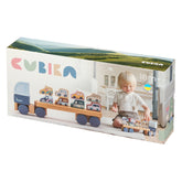 Camion pentru mașini - jucărie din lemn Cubika
