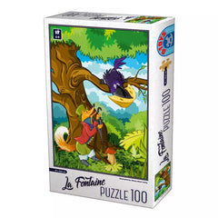 Puzzle La Fontaine – Vulpea și corbul – Puzzle copii 100 piese