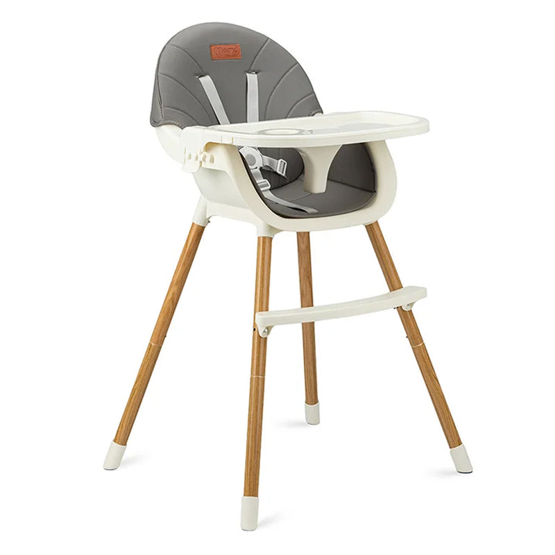 Scaun de masa, Momi Reki, Piele ecologica, Dark Grey