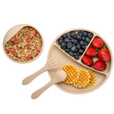 Set Diversificare, AppeKids, 100% Silicon, Classic - Bubble Beige