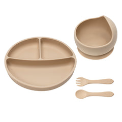 Set Diversificare, AppeKids, 100% Silicon, Classic - Bubble Beige