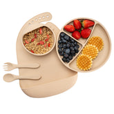 Set Diversificare, AppeKids, 100% Silicon, Classic - Bubble Beige