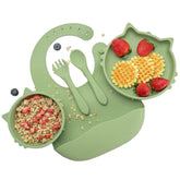 Set Diversificare, AppeKids, 100% Silicon, Kitty - Raw Green