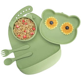 Set Diversificare, AppeKids, 100% Silicon, Panda - Raw Green