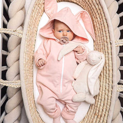 Protectie impletita din bumbac catifelat, Sparrow, Velvet Almond, 200cm