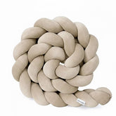 Protectie impletita din bumbac catifelat, Sparrow, Velvet Cappuccino, 200cm