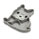 Farfurie Catelus din silicon cu compartimente si ventuza