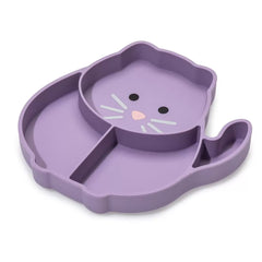 Farfurie Pisica din silicon cu compartimente si ventuza