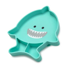 Farfurie Rechin din silicon cu compartimente si ventuza