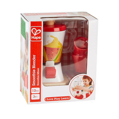 Blender de bucatarie, din lemn, cu accesorii. Hape