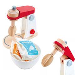 Mixer de bucatarie, din lemn, cu accesorii. Hape