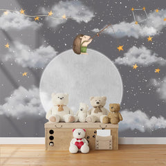 Ariciul și luna - Fototapet