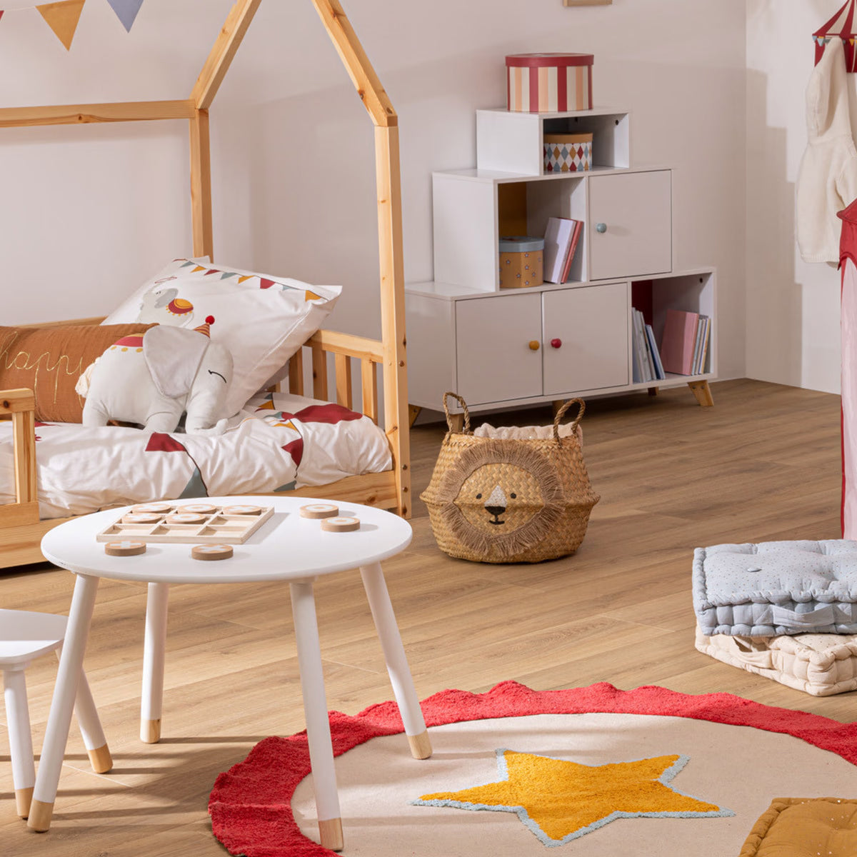 Coș depozitare împletit pentru jucării, Lion