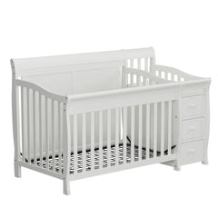 Pat Craft Multifunctional 3 in 1, pentru bebelusi. Co-sleeping, cu Sertare si Masa de Schimbat.