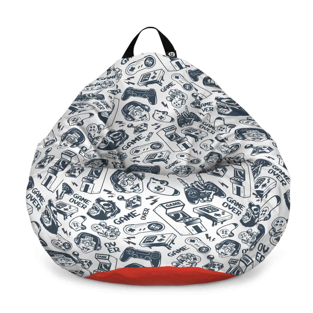 Fotoliu puf Bean Bag tip para - Game Over