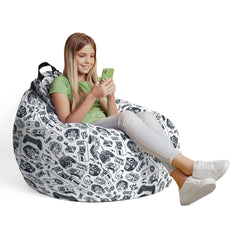 Fotoliu puf Bean Bag tip para - Game Over