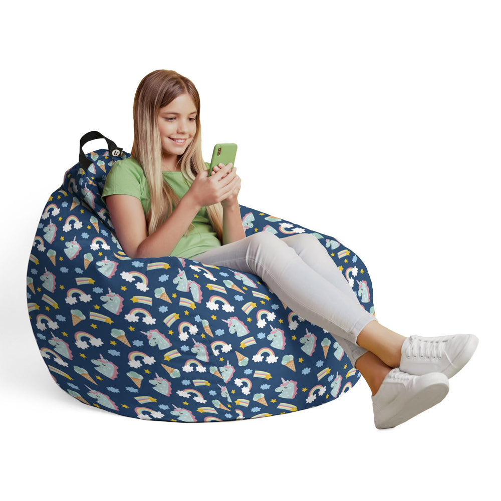 Fotoliu puf Bean Bag tip para - Unicorni