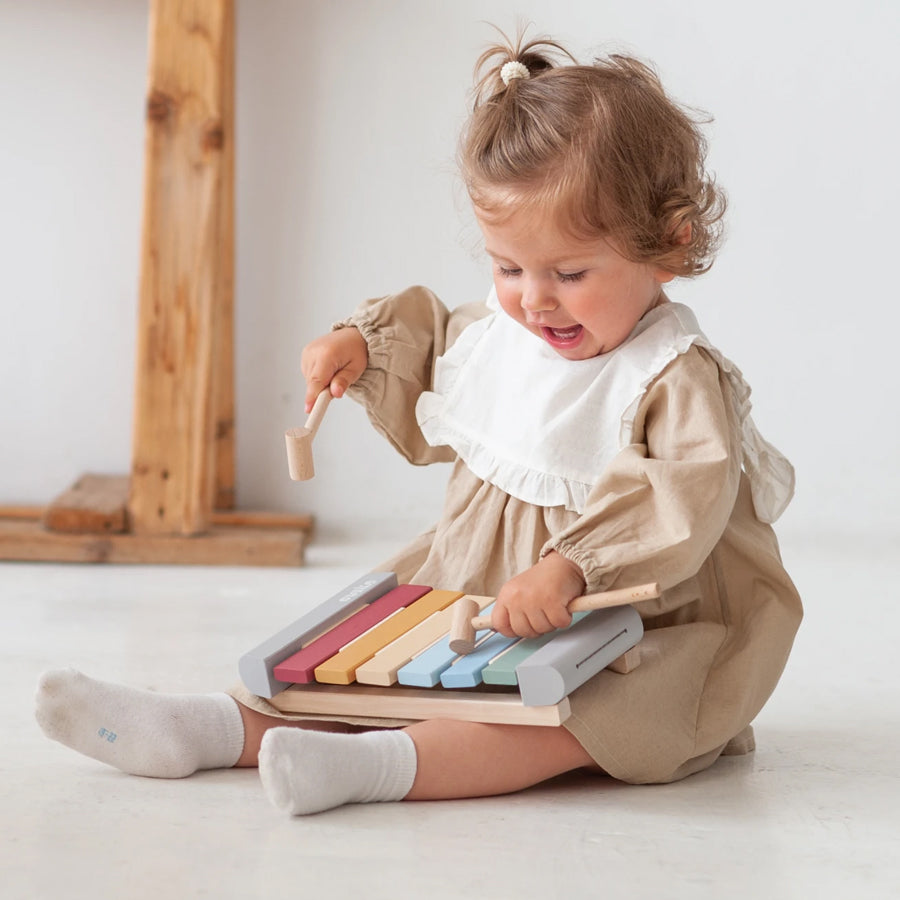 Xilofon pastelat - jucărie din lemn Cubika