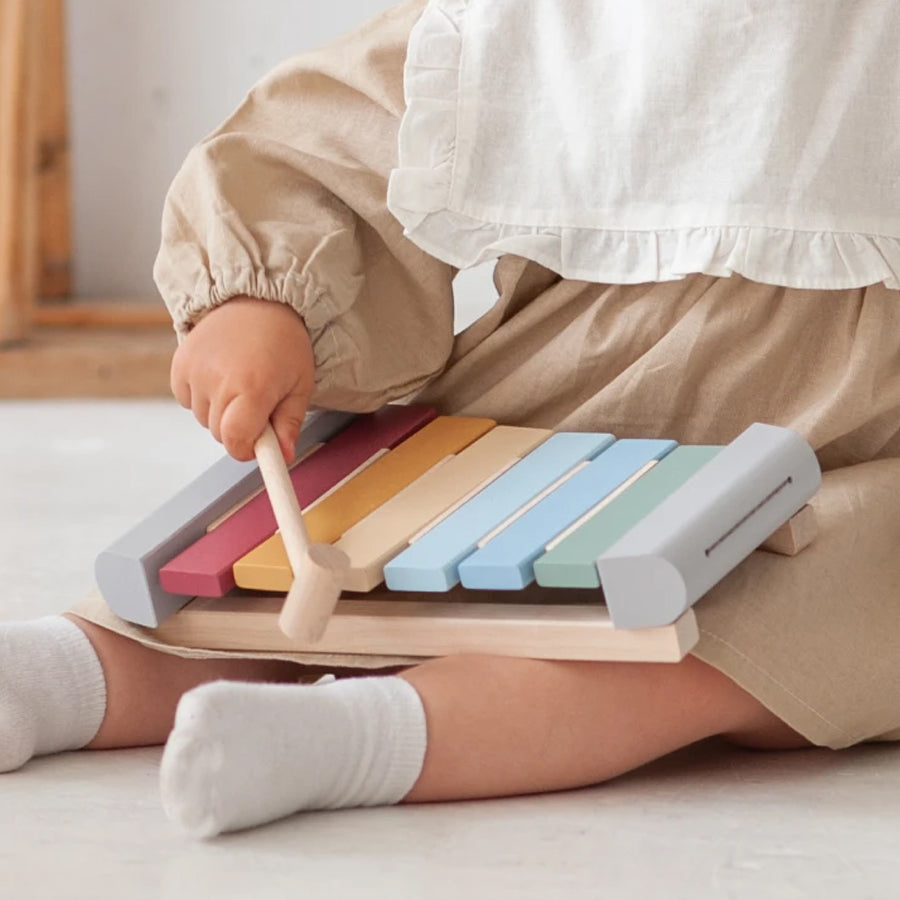Xilofon pastelat - jucărie din lemn Cubika