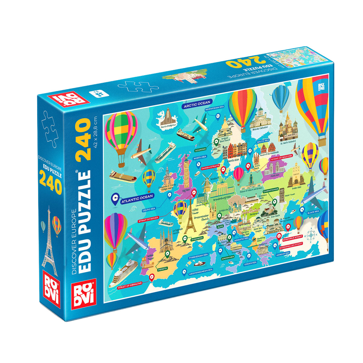 Puzzle Descoperă Europa, 240 piese