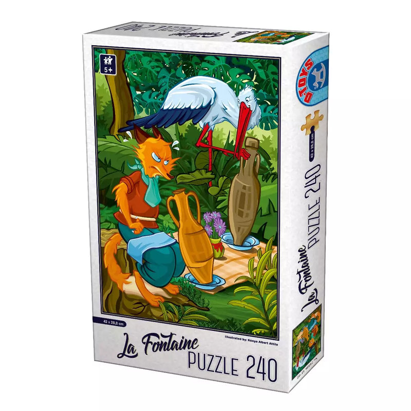 Puzzle La Fontaine – Vulpea și barza – Puzzle copii 240 piese