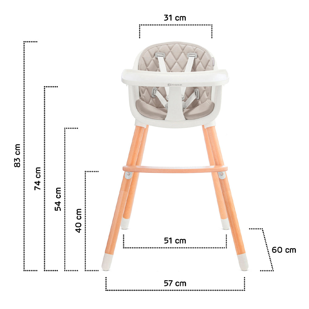 SCAUN DE MASA KINDERKRAFT SIENNA, 2 IN 1