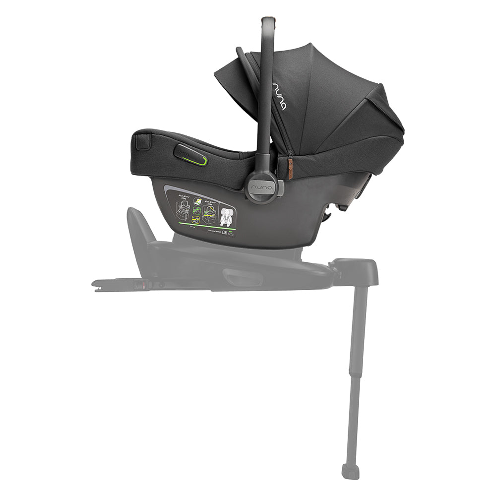Scoică auto i-Size Nuna Pipa Next Caviar, nastere - 83 cm, testată ADAC