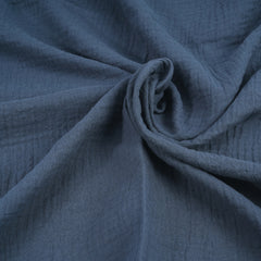 Set 2 paturici muselina 80x80cm - Alb si indigo