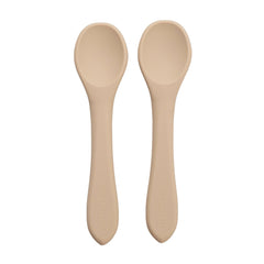 Set lingurite din silicon, AppeKids, Bubble Beige