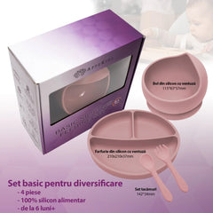 Set Diversificare, AppeKids, 100% Silicon, Classic - Old Rose