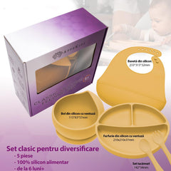 Set Diversificare, AppeKids, 100% Silicon, Classic - Honey