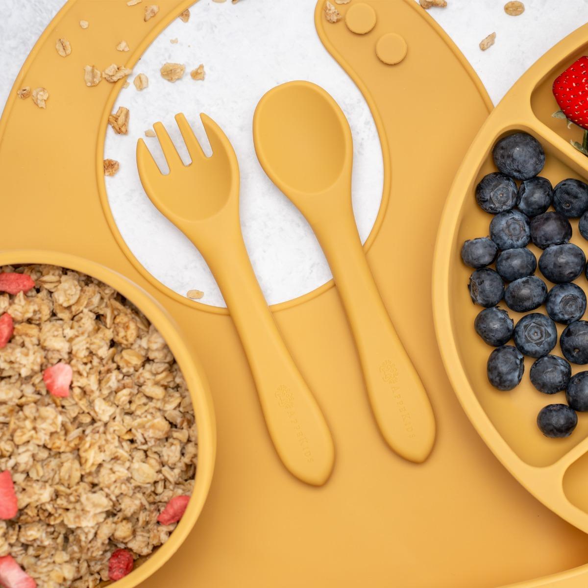 Set Diversificare, AppeKids, 100% Silicon, Classic - Honey