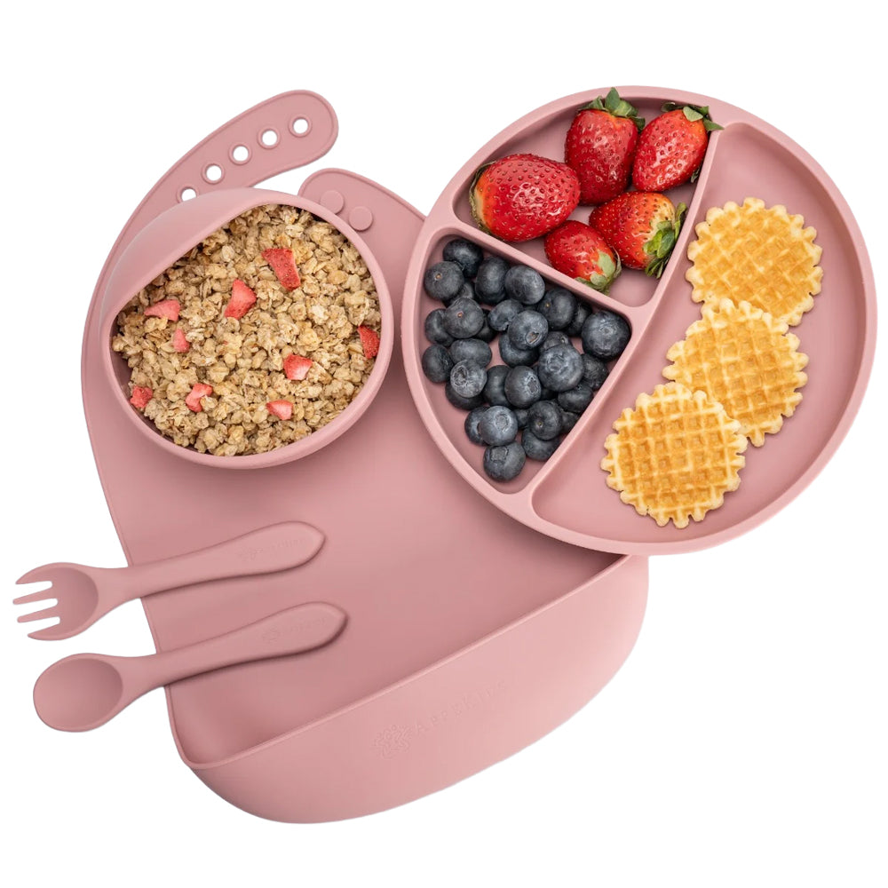 Set Diversificare, AppeKids, 100% Silicon, Classic - Old Rose