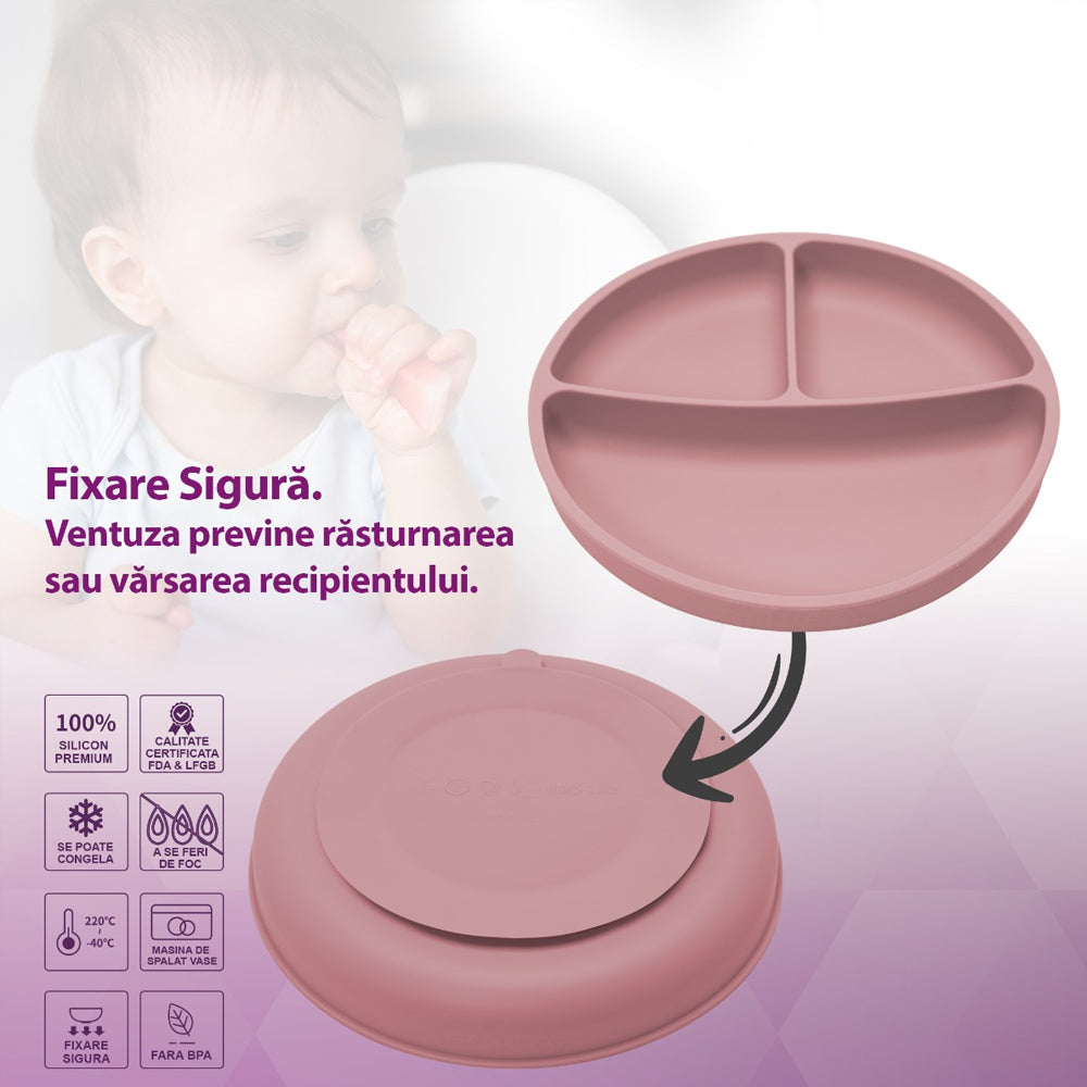 Set Diversificare, AppeKids, 100% Silicon, Classic - Old Rose