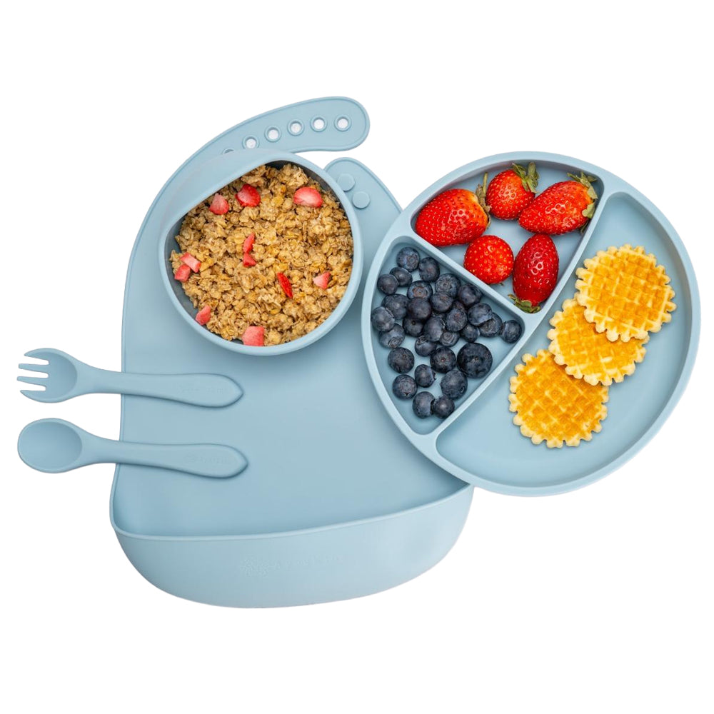 Set Diversificare, AppeKids, 100% Silicon, Classic - Aqua Blue