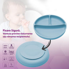 Set Diversificare, AppeKids, 100% Silicon, Classic - Aqua Blue