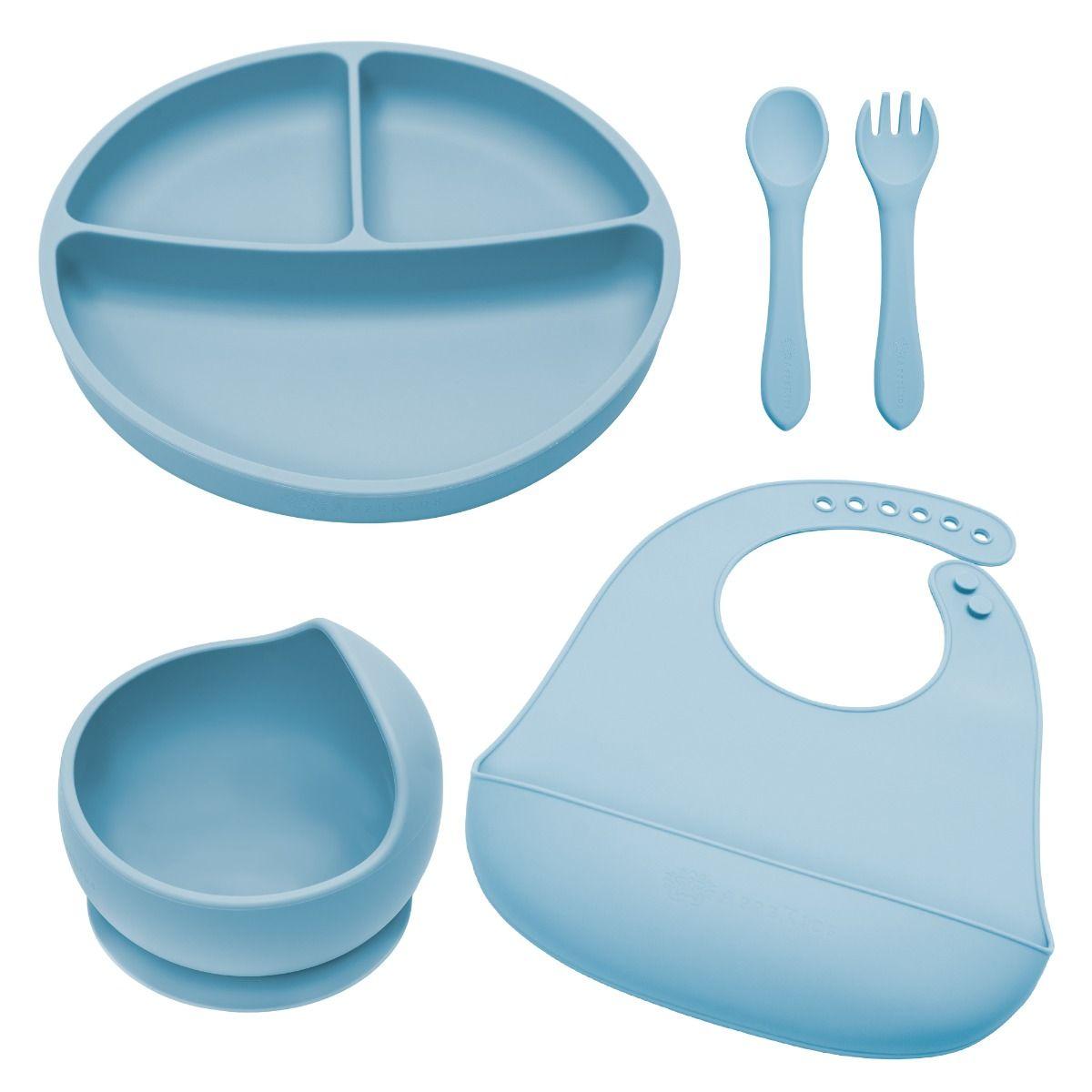 Set Diversificare, AppeKids, 100% Silicon, Classic - Aqua Blue