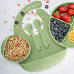 Set Diversificare, AppeKids, 100% Silicon, Classic - Raw Green