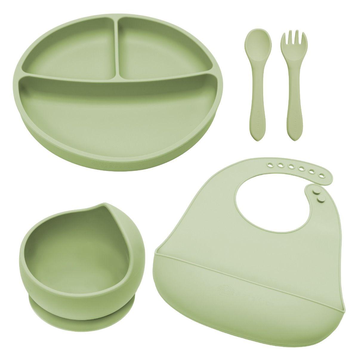 Set Diversificare, AppeKids, 100% Silicon, Classic - Raw Green