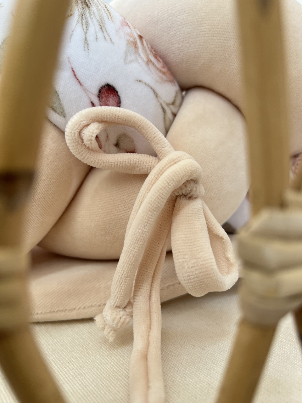 Protectie impletita din bumbac catifelat, Sparrow, Almond Flowers, 340cm