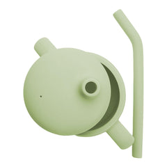 Cana din silicon cu pai, AppeKids - Raw Green