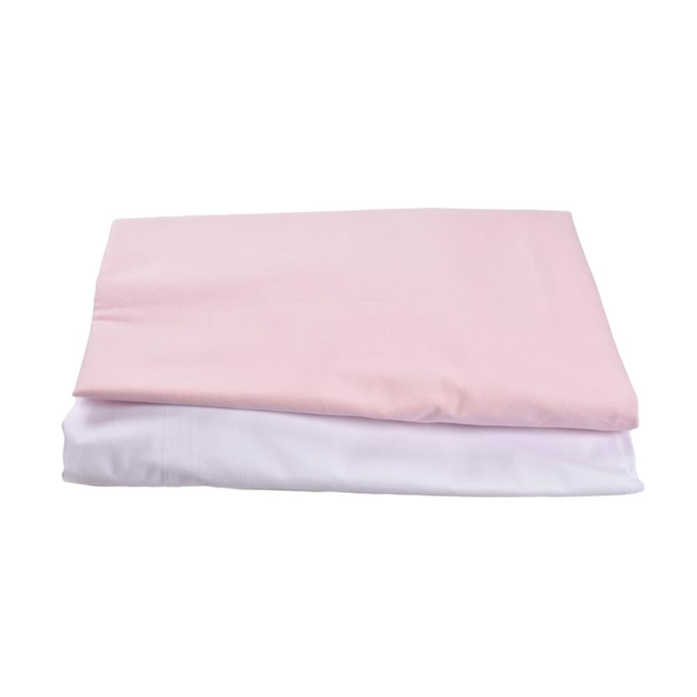 Cearsaf Bumbac 100% - Set 2 buc: Alb & Roz