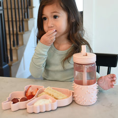 Farfurie Unicorn din silicon cu compartimente si ventuza.