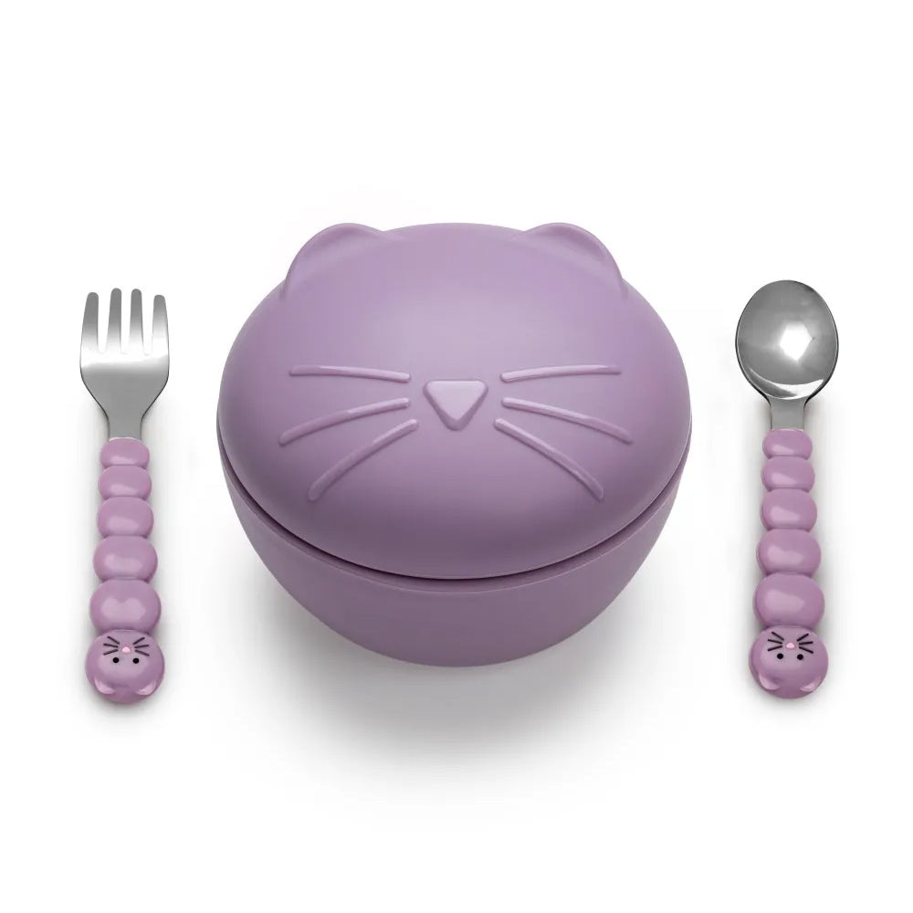 Castronel Pisica din silicon cu capac si tacumuri