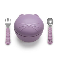 Castronel Pisica din silicon cu capac si tacumuri